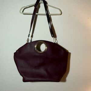 Elegant Burgundy Tote Bag Large sling fall winter